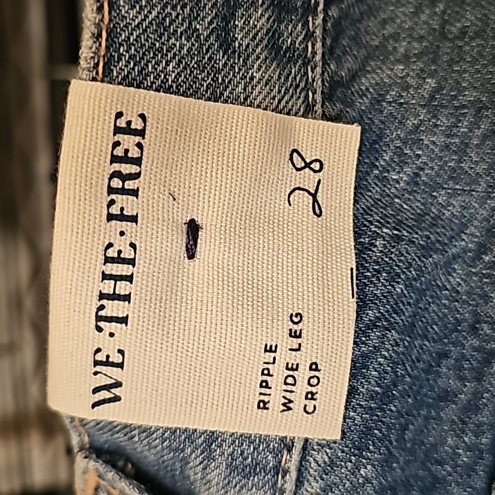 FREE PEOPLE We the Free Cropped Patchwork Jeans - Picture 12 of 12